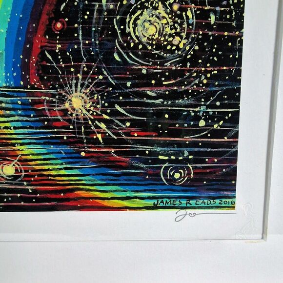 James R Eads Rainbow Party Giclee Print Signed Framed Los Angeles CA Cosmic Art - Picture 3 of 5